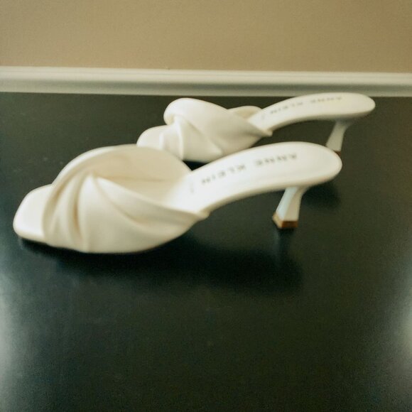 Anne Klein Laila Twisted Vegan Leather Kitten Heel Slide w/Iflex Comfort 5M NWOB - Picture 2 of 10